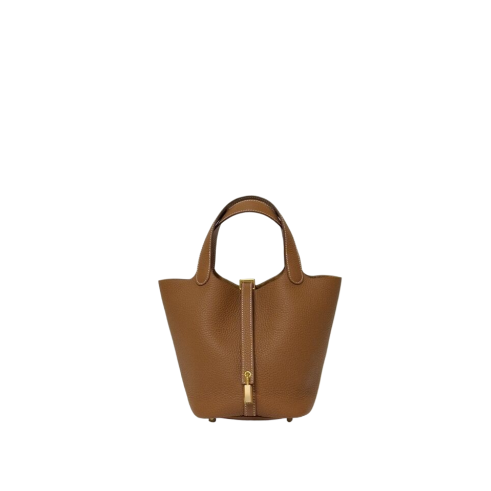 HERMES PICOTIN LOCK 18 GOLD GHW STAMP K