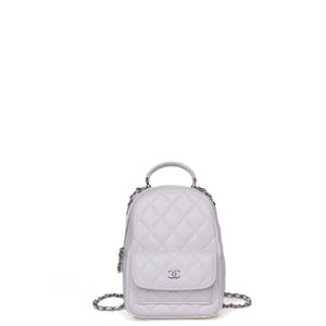 CHANEL 24C MINI BACKPACK / CROSSBODY BAG WHITE CALFSKIN LEATHER SHW