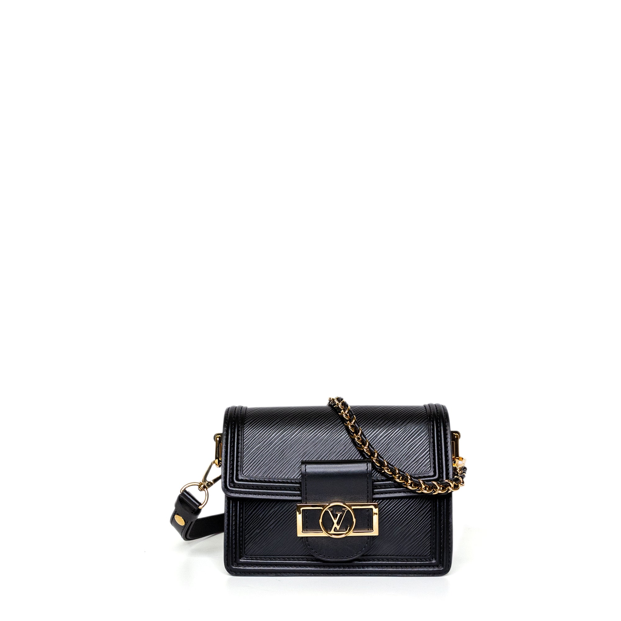 LOUIS VUITTON MINI DAUPHINE BLACK EPI LEATHER GHW