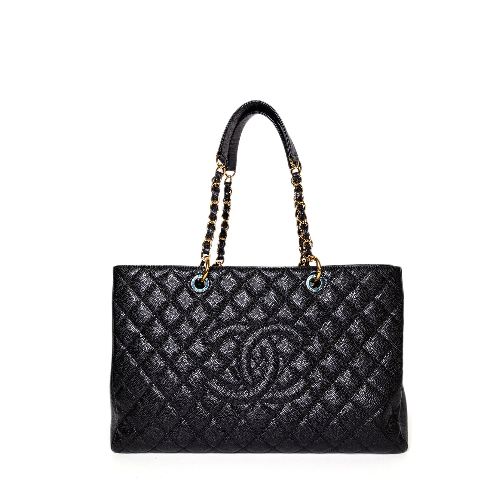 CHANEL CAVIAR GRAND SHOPPING TOTE BAG XL BLACK GHW