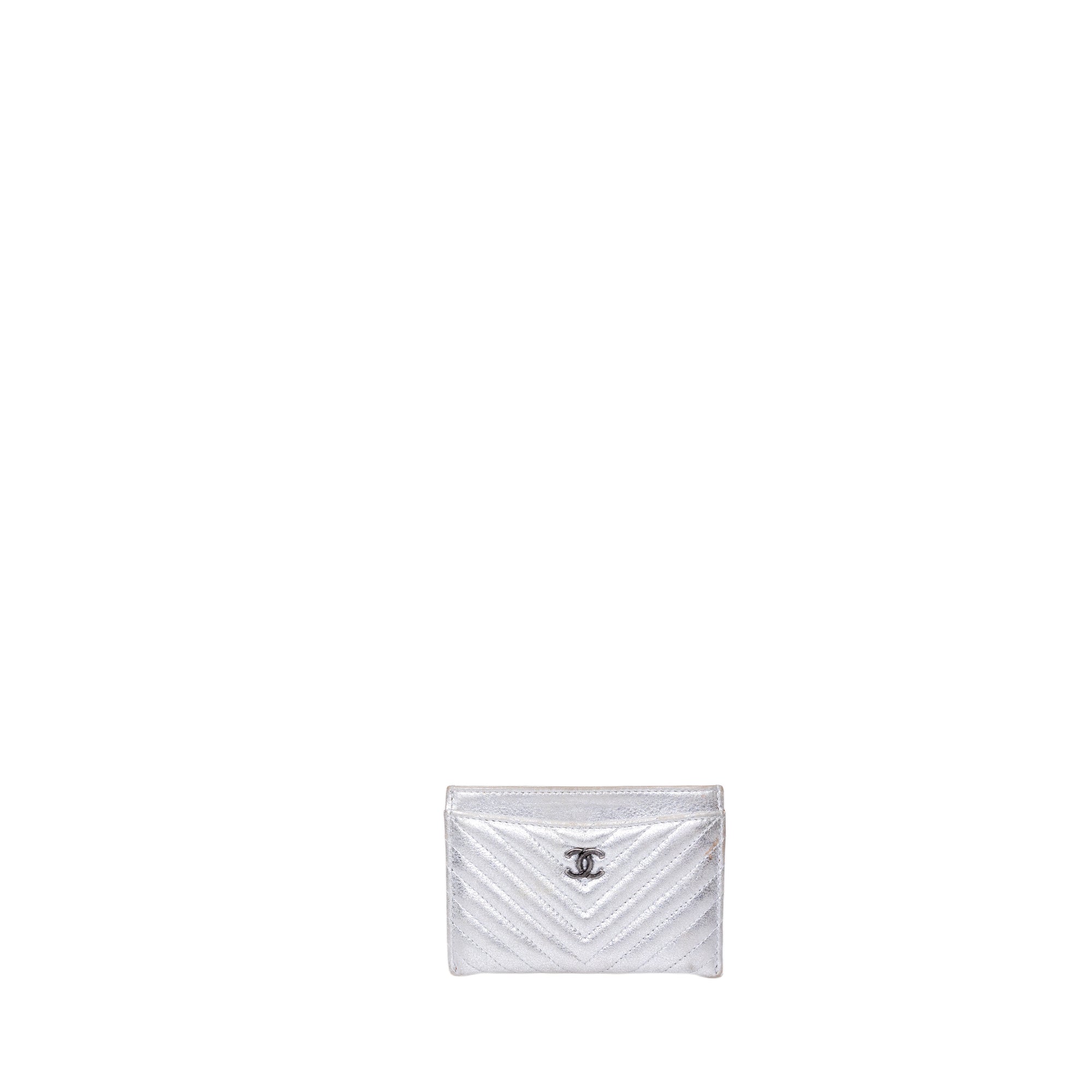 CHANEL CARD HOLDER SILVER