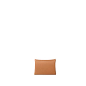 HERMES CALVI DUO CARDHOLDER EPSOM GOLD  GHW STAMP W