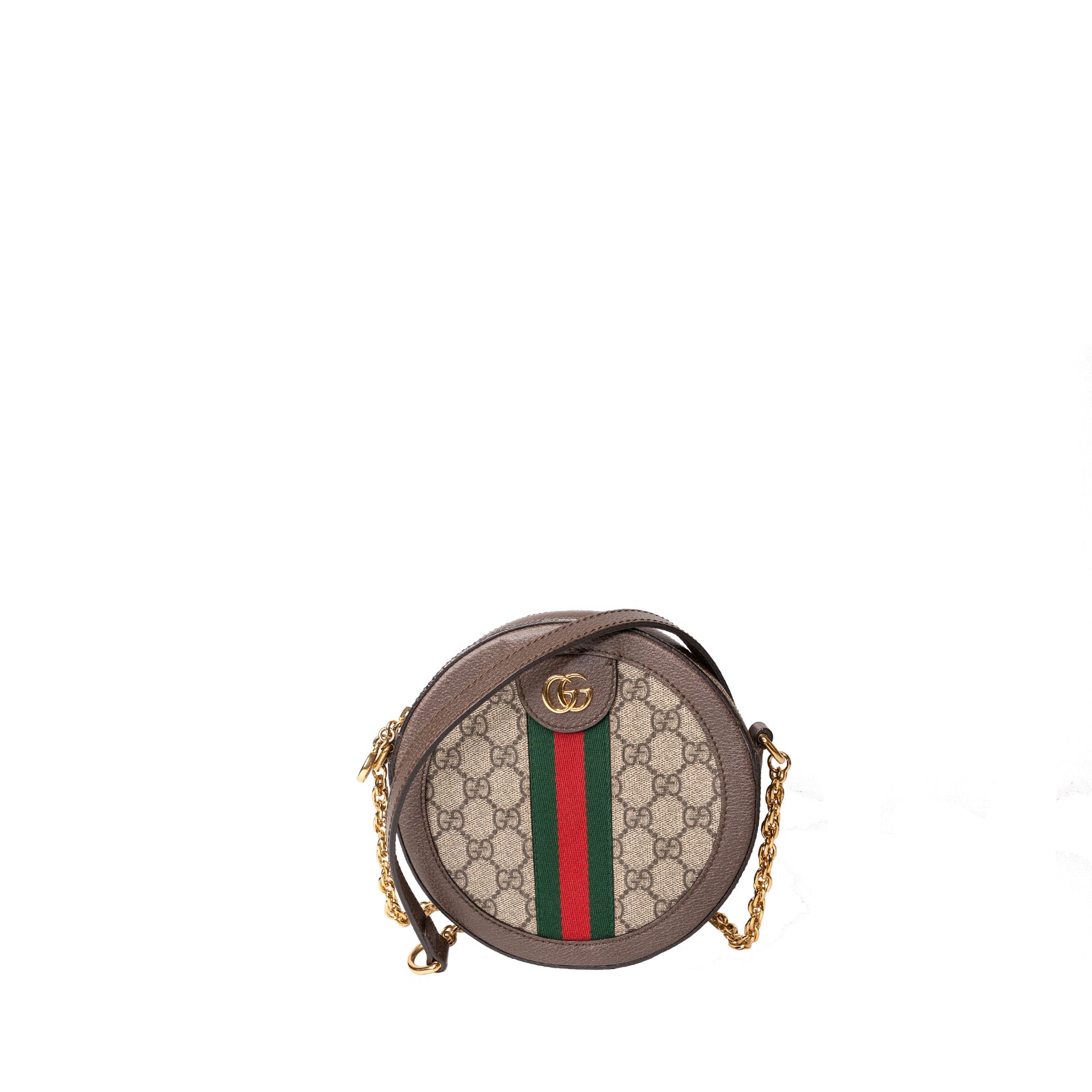 GUCCI OPHIDIA GG MINI ROUND BAG