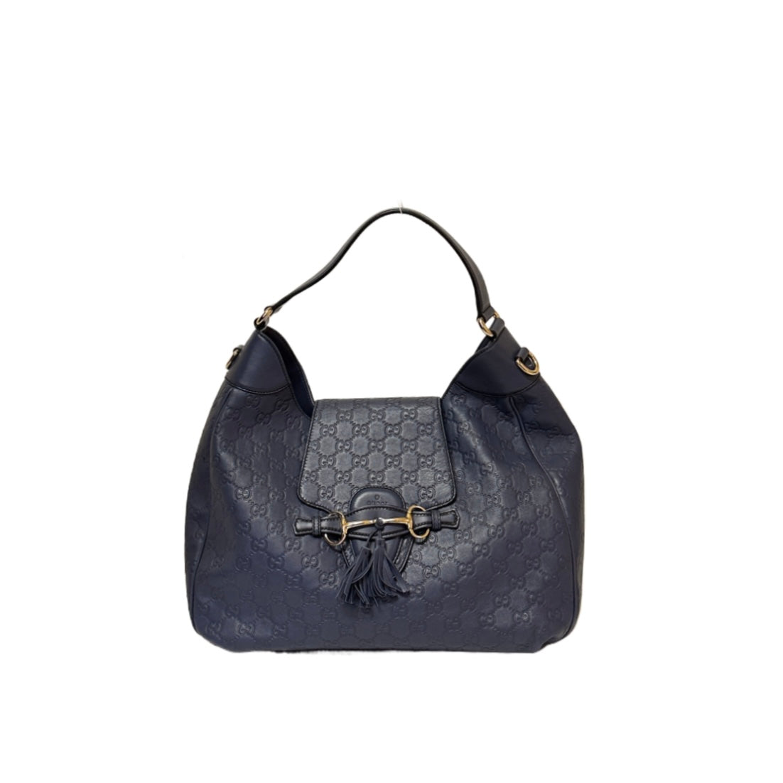 GUCCI EMILY LEATHER SHOULDER BAG GHW