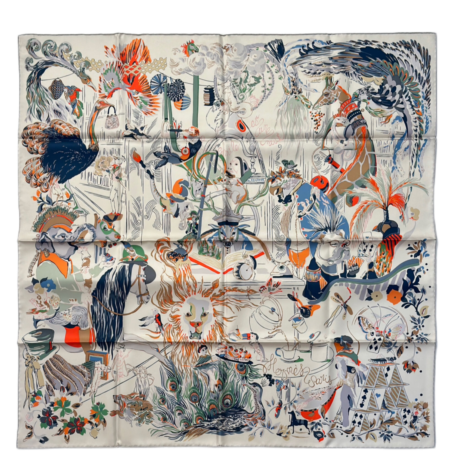 HERMES EMILE ET UNE NUIT SILK SCARF 90CM