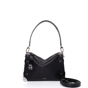 LOUIS VUITTON SIDE TRUNK MM BLACK CALFSKIN LEATHER SHW