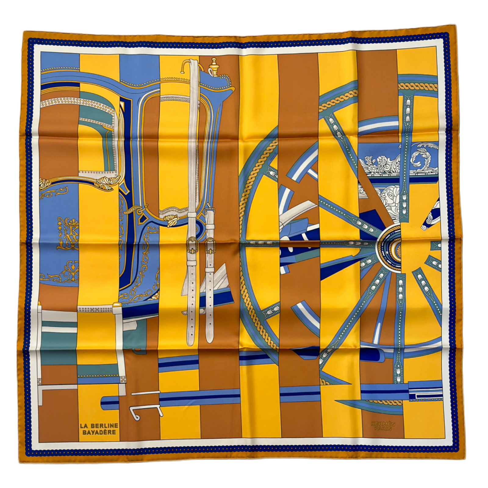 HERMES LA BERLIN BAYADERE SILK SCARF 90CM