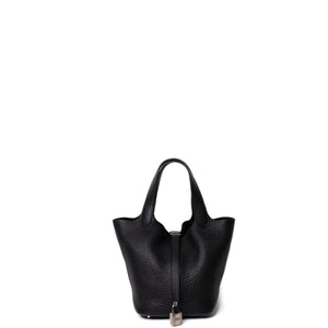 HERMES PICOTIN 18 LOCK BAG CLEMENCE BLACK SHW STAMP Y