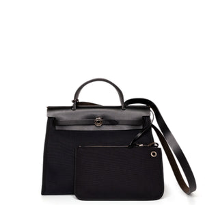 HERMES HERBAG 31 BLACK SHW STAMP T