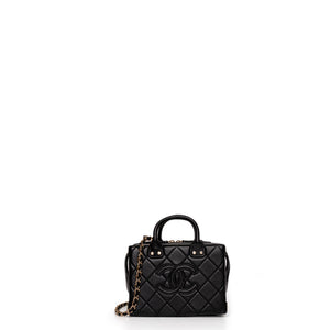 CHANEL 22B SMALL VANITY CASE CALFSKIN BLACK GHW