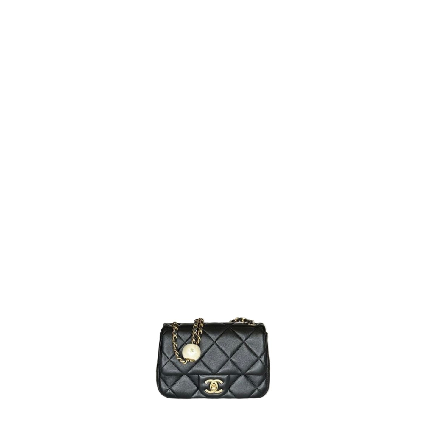 CHANEL DOUBLE PEARL MINI FLAP BAG