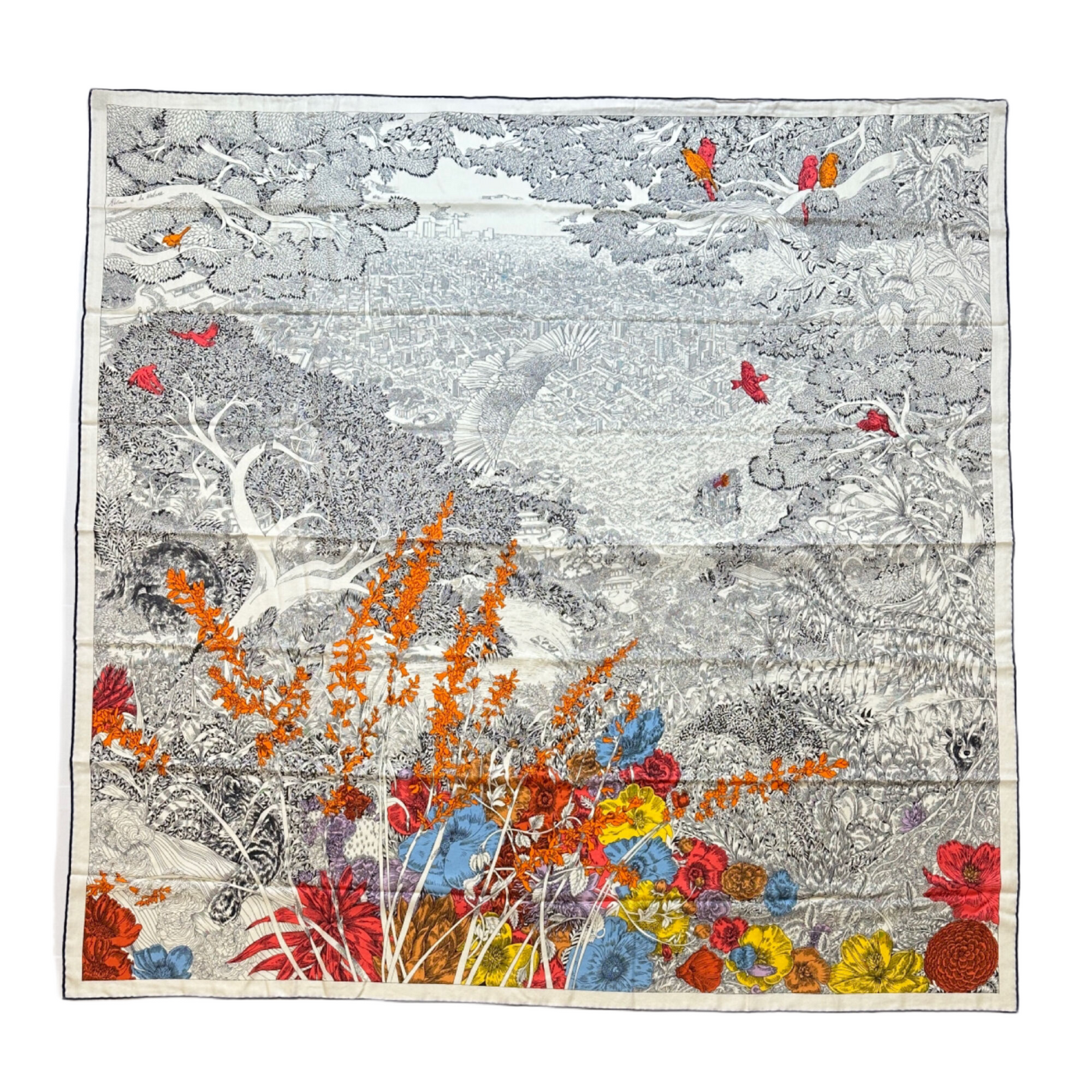 HERMES RETOUR A LA NATURE SHAWL 140*140CM