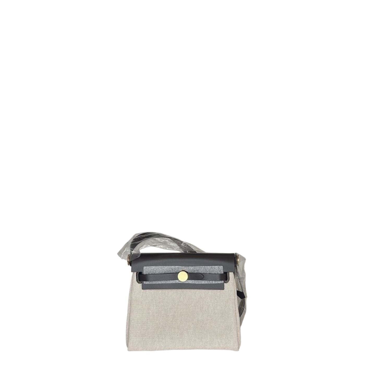 HERMES MINI HERBAG BEIGE EBENE GHW STAMP W