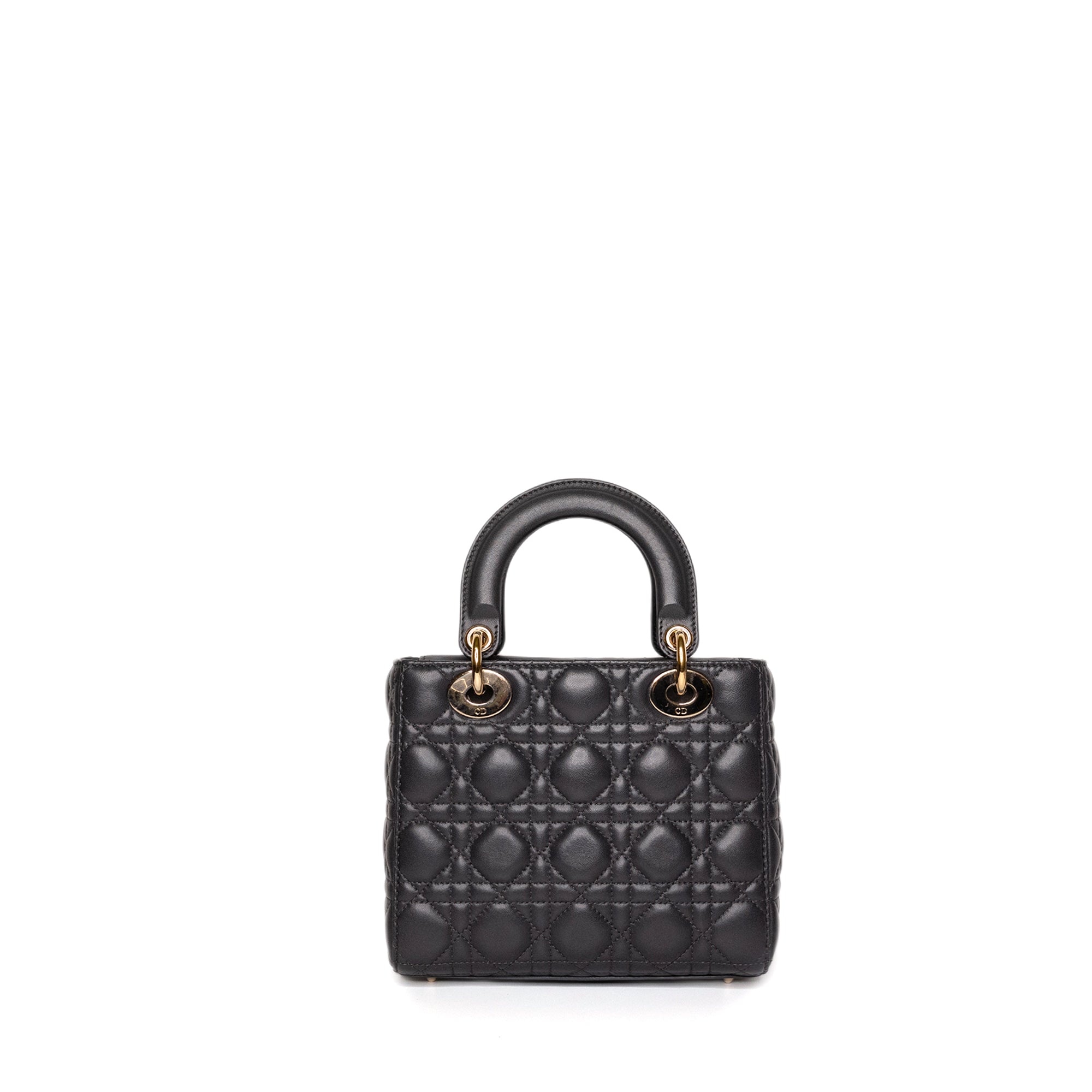CHRISTIAN DIOR MY ABC DIOR SMALL LADY DIOR LAMBSKIN GREY GHW