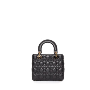 CHRISTIAN DIOR MY ABC DIOR SMALL LADY DIOR LAMBSKIN GREY GHW