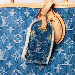 LOUIS VUITTON NEVERFULL MM DENIM MONOGRAM CANVAS GHW