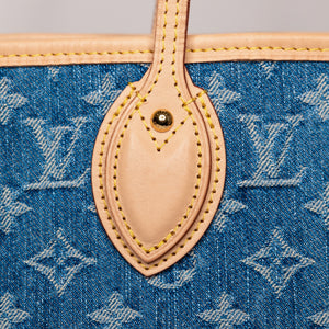 LOUIS VUITTON NEVERFULL MM DENIM MONOGRAM CANVAS GHW