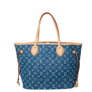 LOUIS VUITTON NEVERFULL MM DENIM MONOGRAM CANVAS GHW