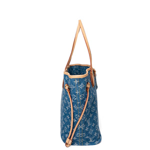 LOUIS VUITTON NEVERFULL MM DENIM MONOGRAM CANVAS GHW