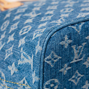 LOUIS VUITTON NEVERFULL MM DENIM MONOGRAM CANVAS GHW