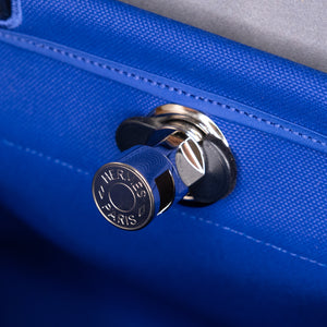 HERMES HERBAG ZIP 31 BLUE ELECTRIQUE / BLACK SHW STAMP Z