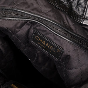 CHANEL 22 BACKPACK CALFSKIN BLACK GHW