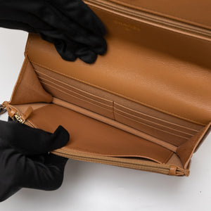 CHANEL 19 WALLET ON CHAIN LAMBSKIN CARAMEL MULTICOLOUR HARDWARE(MICROCHIP))