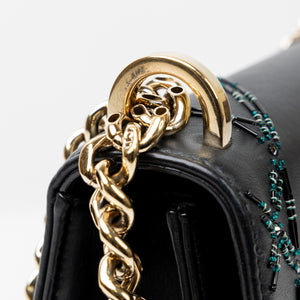 CHRISTIAN DIOR SMALL DIORAMA BLACK CALFSKIN BAG LGHW