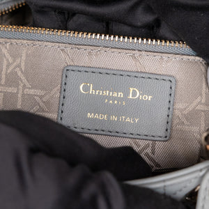 CHRISTIAN DIOR MY ABC DIOR SMALL LADY DIOR LAMBSKIN GRAY STONE GHW