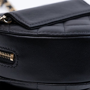 CHANEL 22S HEART BELT BAG LAMBSKIN LEATHER BLACK LGHW