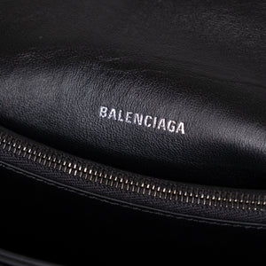 BALENCIAGA CRUSH SMALL CHAIN BAG SO BLACK