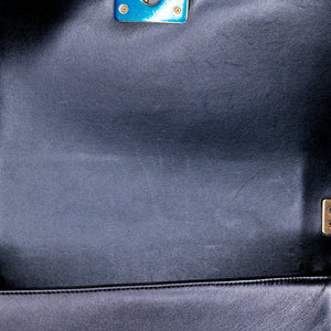 CHANEL LE BOY MEDIUM LAMB SKIN BLACK GHW