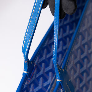 GOYARD ARTOIS GM TOTE BAG GOYARDINE CANVAS/CALFSKIN BLUE SHW