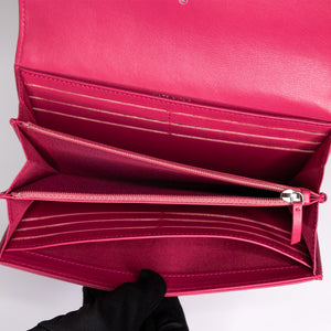 CHANEL CAMELLIA PINK LARGE FLAP WALLET