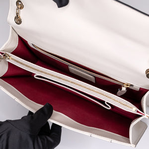 BVLGARI SEPRENTI FOREVER SHOULDER BAG WHITE GHW