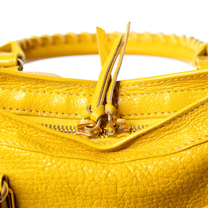 BALENCIAGA SMALL CLASSIC CITY CROSSBODY BAG YELLOW GHW