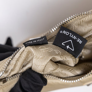 PRADA RE-EDDITION 2005 RE-NYLON SAFFIANO MINI BAG BEIGE SHW