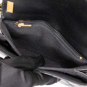 CHANEL 23K SLING SMALL FLAP BAG BLACK CALFSKIN LEATHER GHW