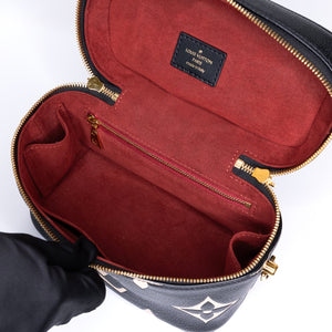 LOUIS VUITTON VANITY PM BLACK/BEIGE CALFSKIN GHW