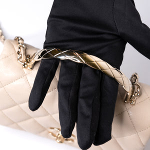 CHANEL 25S MINI COCO CRUSH HANDLE BAG CAVIAR BEIGE LGHW(MICROCHIP)