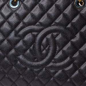 CHANEL CAVIAR GRAND SHOPPING TOTE BAG XL BLACK GHW