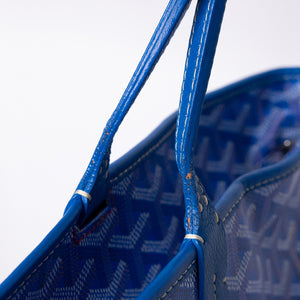 GOYARD ARTOIS GM TOTE BAG GOYARDINE CANVAS/CALFSKIN BLUE SHW