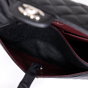 CHANEL CLASSIC FLAP MEDIUM BLACK CAVIAR LEATHER SHW