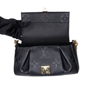 LOUIS VUITTON FAVORITE MONOGRAM EMPREINTE LEATHER BLACK GHW