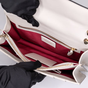 BVLGARI SEPRENTI FOREVER SHOULDER BAG WHITE GHW