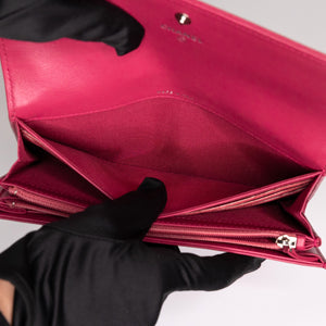 CHANEL CAMELLIA PINK LARGE FLAP WALLET