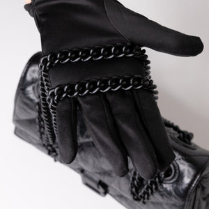 BALENCIAGA CRUSH SMALL CHAIN BAG SO BLACK