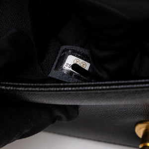CHANEL LEBOY SMALL BLACK CAVIAR LEATHER GHW