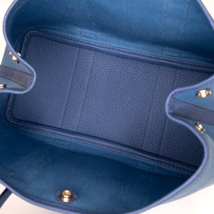 HERMES GARDEN PARTY 30 CANVAS / NEGONDA LEATHER BLUE AGATE SHW STAMP Z