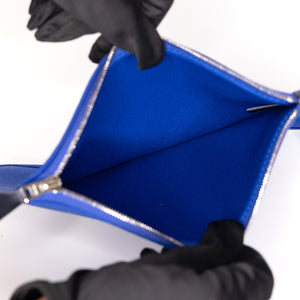 HERMES HERBAG ZIP 31 BLUE ELECTRIQUE / BLACK SHW STAMP Z